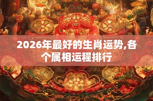 2026年最好的生肖运势,各个属相运程排行