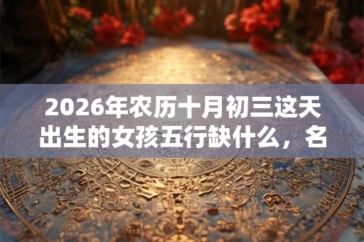 2026年农历十月初三这天出生的女孩五行缺什么,名字叫什么有好运? 2026年农历十月初三这天出生的女孩五行缺什么,名字叫什么有好运?