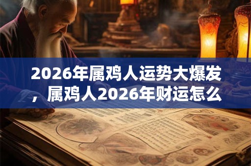 2026年属鸡人运势大爆发，属鸡人2026年财运怎么样？