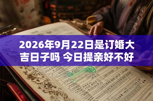 2026年9月22日是订婚大吉日子吗 今日提亲好不好