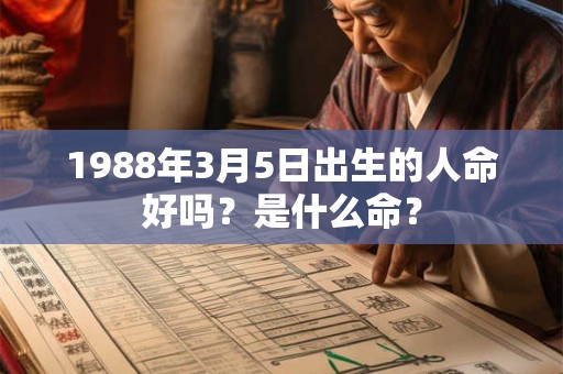 1988年3月5日出生的人命好吗？是什么命？