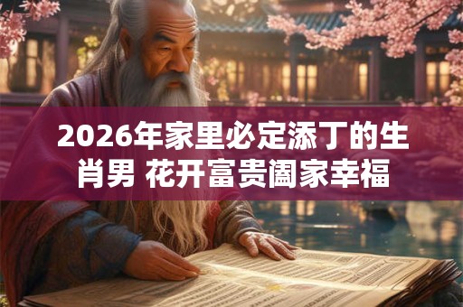 2026年家里必定添丁的生肖男 花开富贵阖家幸福 2026年家里必定添丁的生肖男 花开富贵阖家幸福