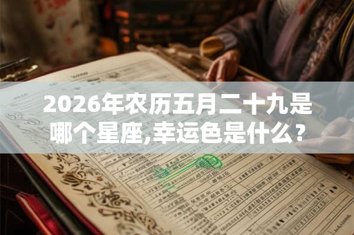 2026年农历五月二十九是哪个星座,幸运色是什么? 2026年农历五月二十九是哪个星座,幸运色是什么?