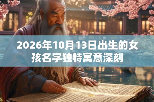 2026年10月13日出生的女孩名字独特寓意深刻
