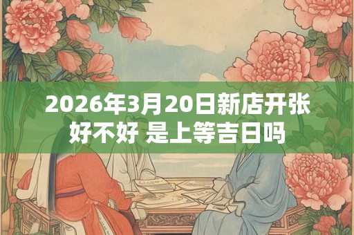 2026年3月20日新店开张好不好 是上等吉日吗