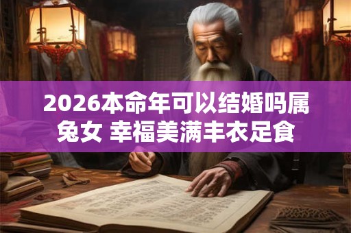 2026本命年可以结婚吗属兔女 幸福美满丰衣足食