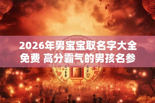 2026年男宝宝取名字大全免费 高分霸气的男孩名参考