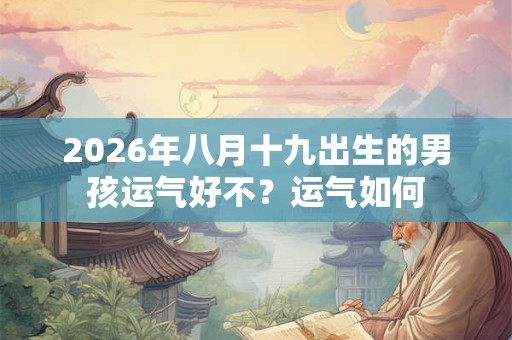 2026年八月十九出生的男孩运气好不？运气如何