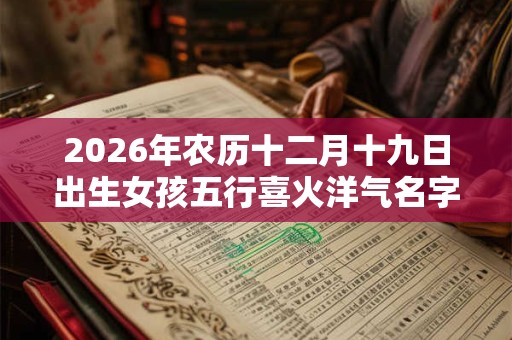 2026年农历十二月十九日出生女孩五行喜火洋气名字 2026年农历十二月十九日出生女孩五行喜火洋气名字