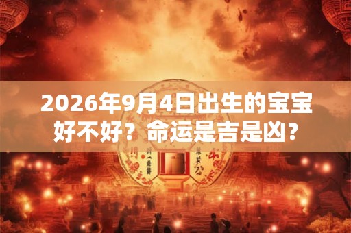2026年9月4日出生的宝宝好不好？命运是吉是凶？