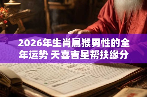 2026年生肖属猴男性的全年运势 天喜吉星帮扶缘分至