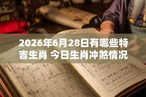 2026年6月28日有哪些特吉生肖 今日生肖冲煞情况