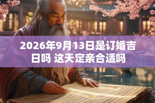 2026年9月13日是订婚吉日吗 这天定亲合适吗