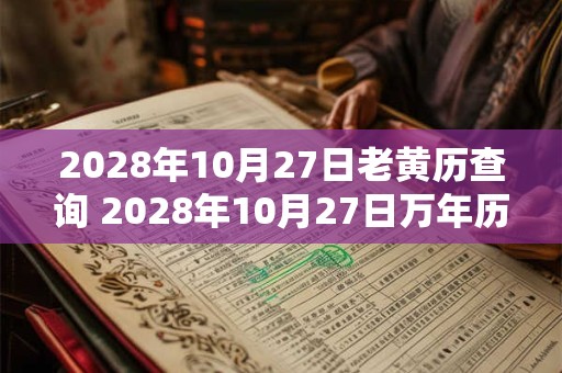 2028年10月27日老黄历查询 2028年10月27日万年历黄道吉日