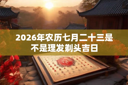 2026年农历七月二十三是不是理发剃头吉日