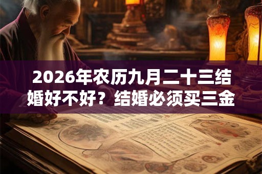 2026年农历九月二十三结婚好不好?结婚必须买三金吗? 2026年农历九月二十三结婚好不好?结婚必须买三金吗?