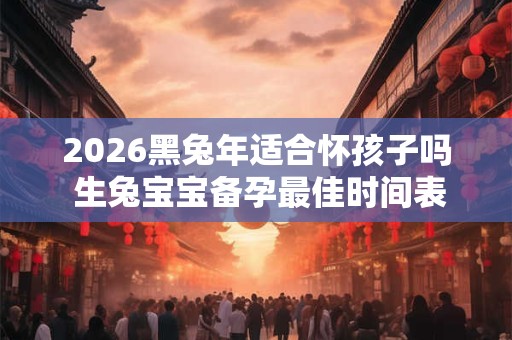 2026黑兔年适合怀孩子吗 生兔宝宝备孕最佳时间表