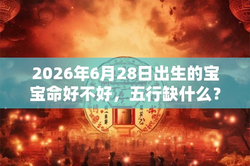 2026年6月28日出生的宝宝命好不好,五行缺什么? 2026年6月28日出生的宝宝命好不好,五行缺什么?