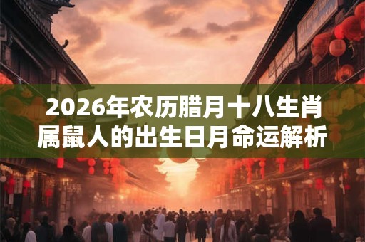 2026年农历腊月十八生肖属鼠人的出生日月命运解析 2026年农历腊月十八生肖属鼠人的出生日月命运解析