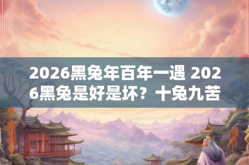 2026黑兔年百年一遇 2026黑兔是好是坏?十兔九苦是不是真的? 2026黑兔年百年一遇 2026黑兔是好是坏?十兔九苦是不是真的?