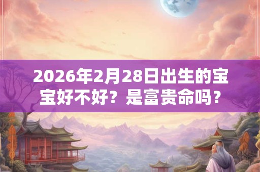 2026年2月28日出生的宝宝好不好？是富贵命吗？