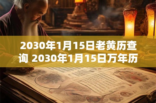 2030年1月15日老黄历查询 2030年1月15日万年历黄道吉日