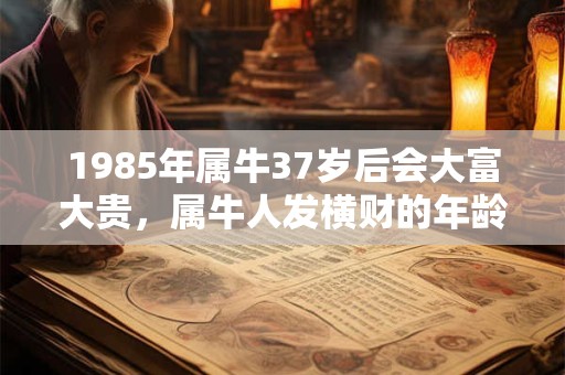 1985年属牛37岁后会大富大贵，属牛人发横财的年龄