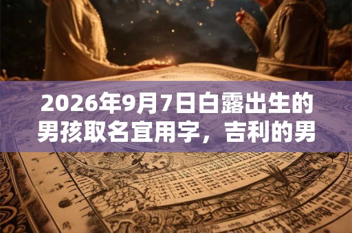 2026年9月7日白露出生的男孩取名宜用字，吉利的男孩名字
