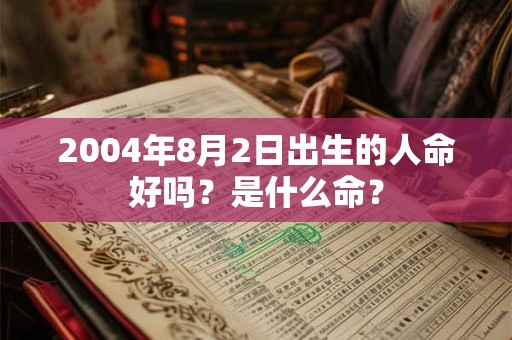 2004年8月2日出生的人命好吗?是什么命? 2004年8月2日出生的人命好吗?是什么命?