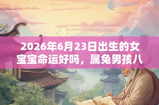 2026年6月23日出生的女宝宝命运好吗，属兔男孩八字命运查询