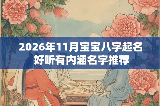 2026年11月宝宝八字起名 好听有内涵名字推荐