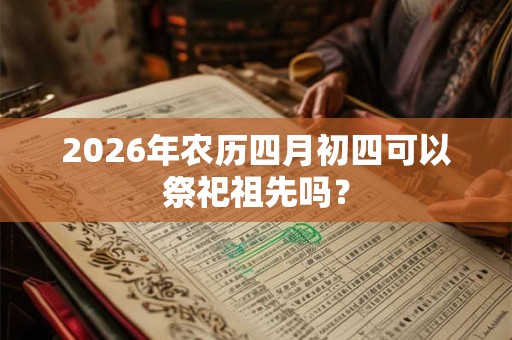 2026年农历四月初四可以祭祀祖先吗？