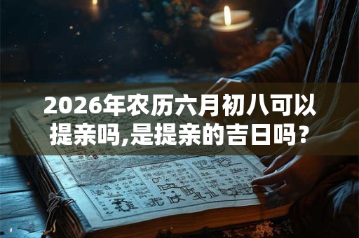 2026年农历六月初八可以提亲吗,是提亲的吉日吗？