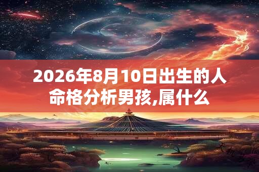 2026年8月10日出生的人命格分析男孩,属什么