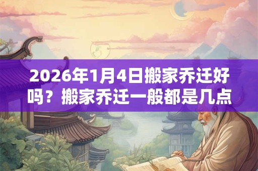 2026年1月4日搬家乔迁好吗?搬家乔迁一般都是几点? 2026年1月4日搬家乔迁好吗?搬家乔迁一般都是几点?