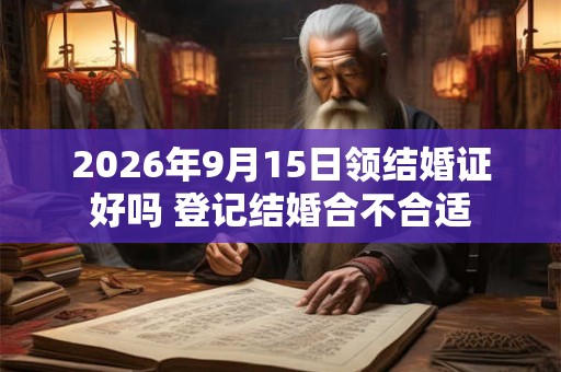 2026年9月15日领结婚证好吗 登记结婚合不合适 2026年9月15日领结婚证好吗 登记结婚合不合适