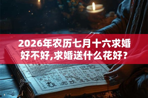 2026年农历七月十六求婚好不好,求婚送什么花好？