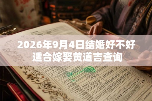 2026年9月4日结婚好不好 适合嫁娶黄道吉查询 2026年9月4日结婚好不好 适合嫁娶黄道吉查询