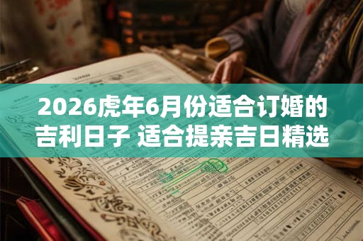 2026虎年6月份适合订婚的吉利日子 适合提亲吉日精选