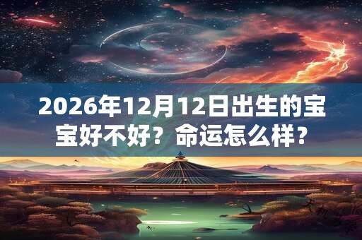 2026年12月12日出生的宝宝好不好？命运怎么样？