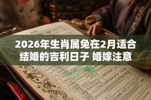 2026年生肖属兔在2月适合结婚的吉利日子 婚嫁注意什么