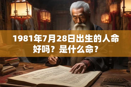 1981年7月28日出生的人命好吗？是什么命？
