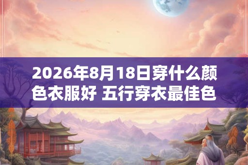 2026年8月18日穿什么颜色衣服好 五行穿衣最佳色