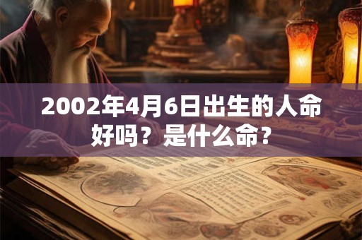 2002年4月6日出生的人命好吗？是什么命？