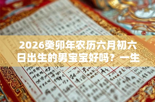 2026癸卯年农历六月初六日出生的男宝宝好吗?一生命运详解 2026癸卯年农历六月初六日出生的男宝宝好吗?一生命运详解