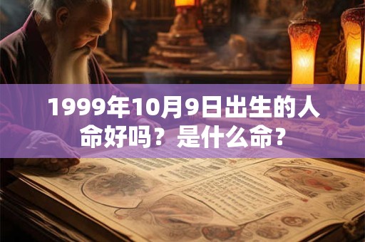 1999年10月9日出生的人命好吗？是什么命？
