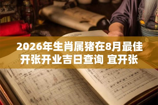 2026年生肖属猪在8月最佳开张开业吉日查询 宜开张吉日 2026年生肖属猪在8月最佳开张开业吉日查询 宜开张吉日