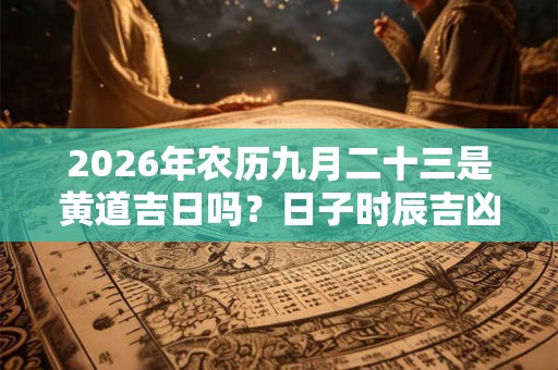 2026年农历九月二十三是黄道吉日吗？日子时辰吉凶？