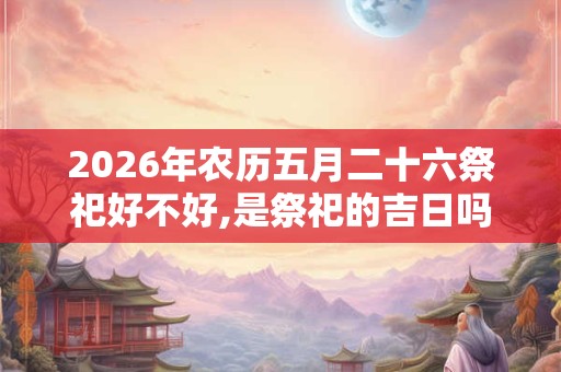 2026年农历五月二十六祭祀好不好,是祭祀的吉日吗? 2026年农历五月二十六祭祀好不好,是祭祀的吉日吗?