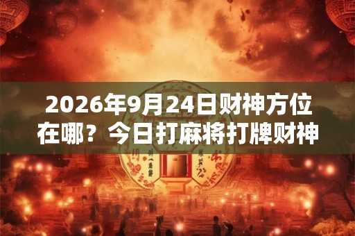 2026年9月24日财神方位在哪？今日打麻将打牌财神方位